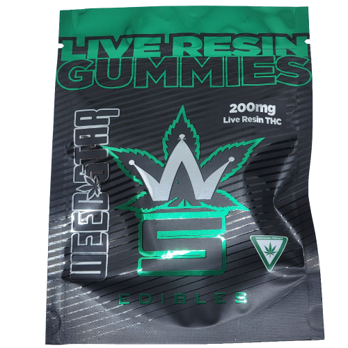 Weedstar 200mg Live Resin THC Gummies (Green Apple)